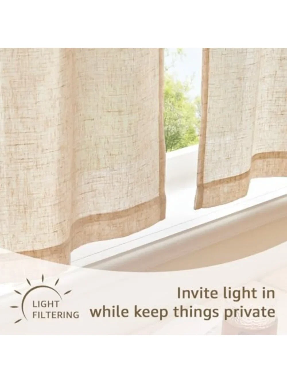 Linen Kitchen Tier Curtains 24